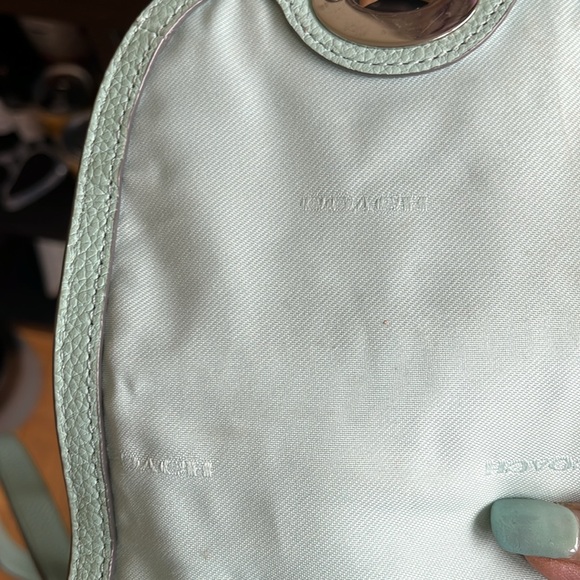COACH MINI LEATHER Backpack ( mint green) - Picture 9 of 15